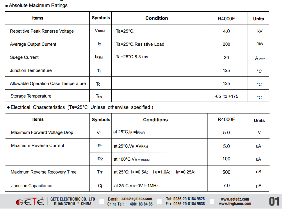 R4000F-T 東澤電氣 4kv200mA GETE R4000F-T R3000F-T R2500F-T.png